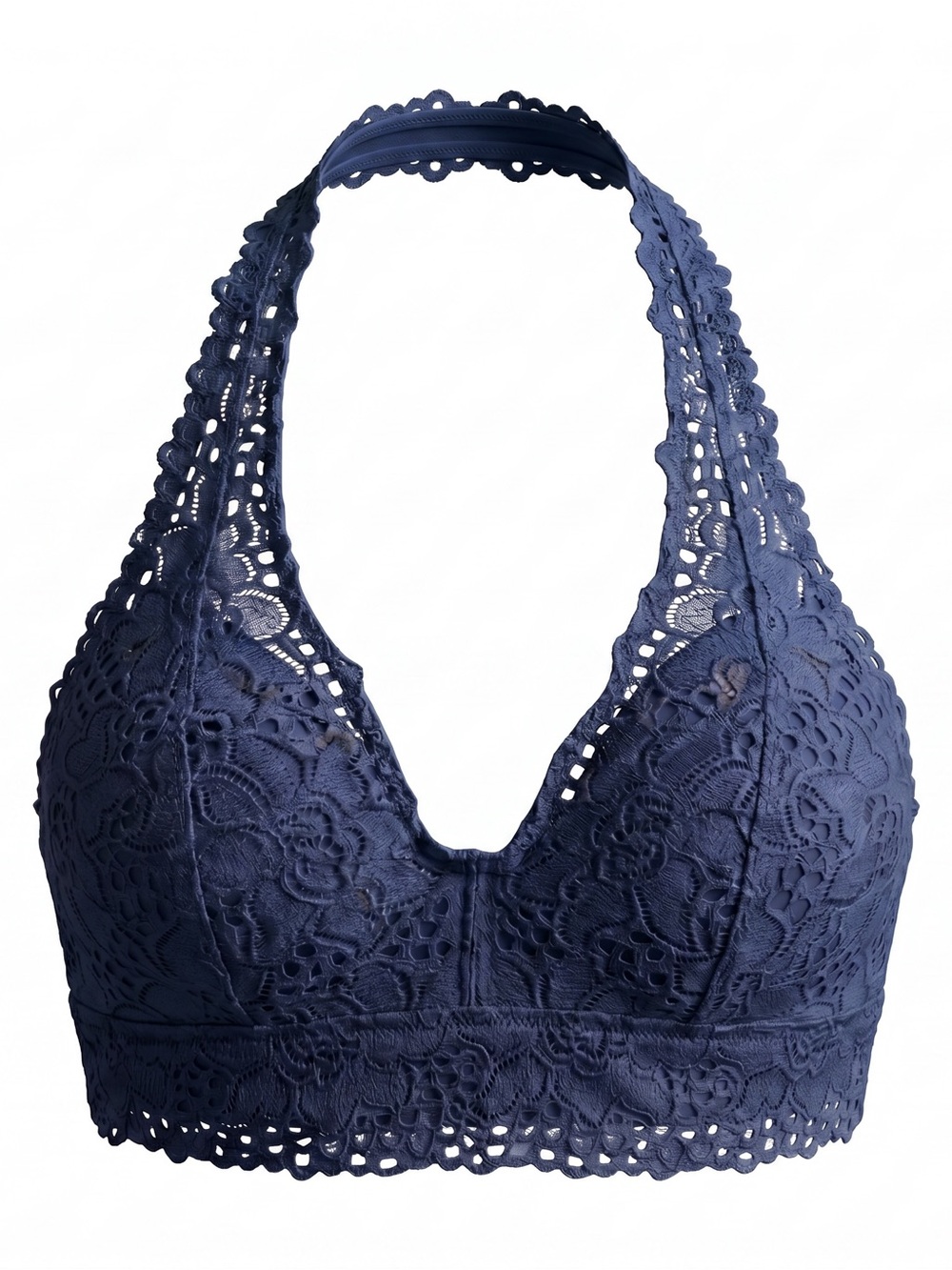 aerie • Navy Lace Halter Bralette • Women Intimates Size Large